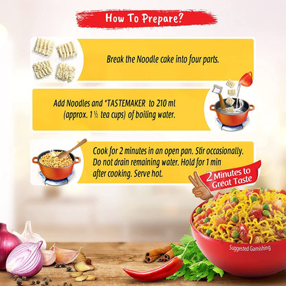 Maggi 2-Minute Noodles Masala 56g | Maggi Noodles Masala Flavor Case of 20 Packet (Images May Vary)