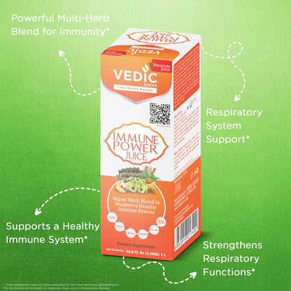 USDA Certified Organic Immune Power Juice 1000ML (1 Liter) 100% Organic - Ayurveda & Vitamins