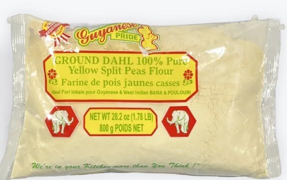 Ground Dahl 100% Pure Yellow Split Peas Flour 28.2oz (Large Bag)