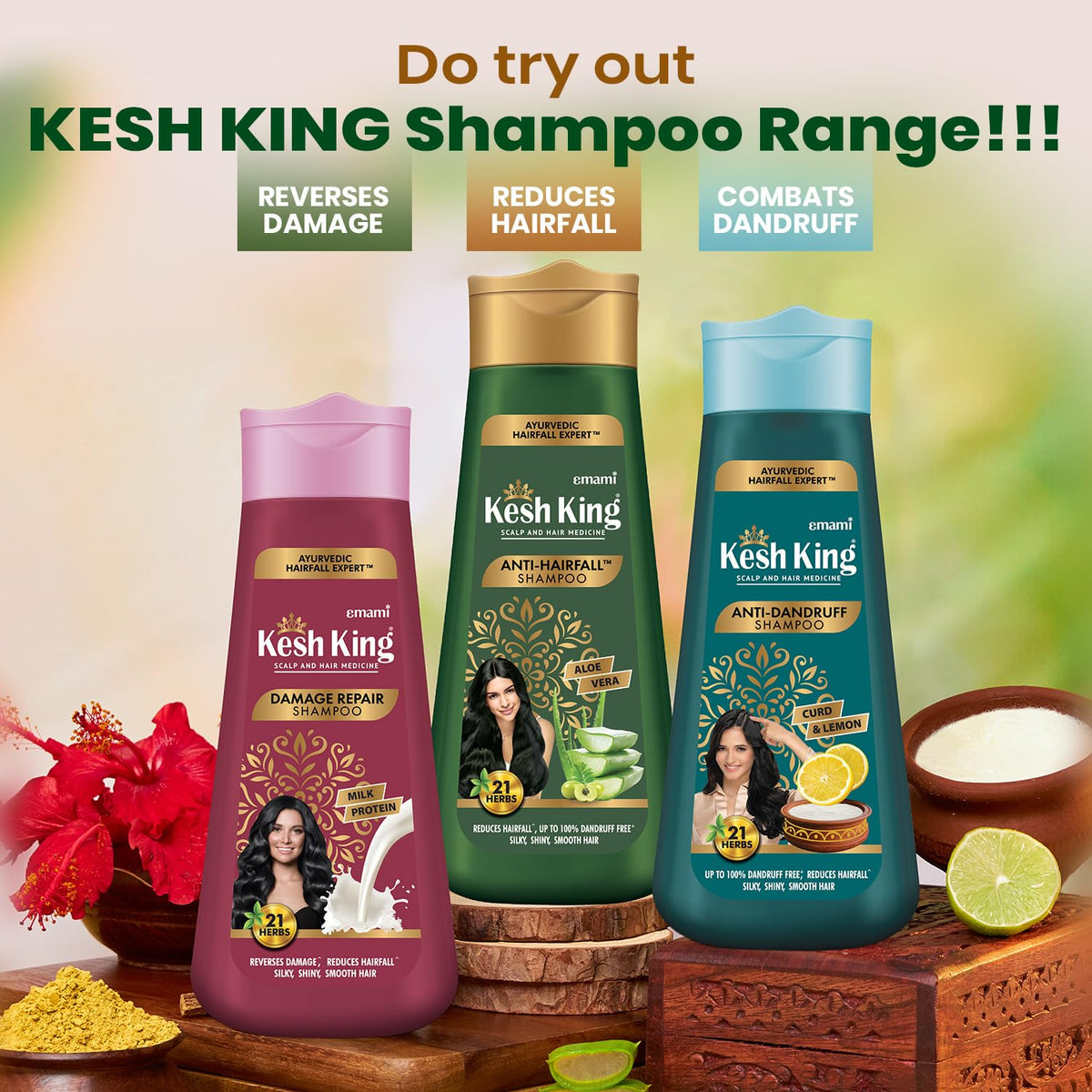 Emami Kesh Kingh Scalp and hair medicine anti - hairfall shampoo- 340ml