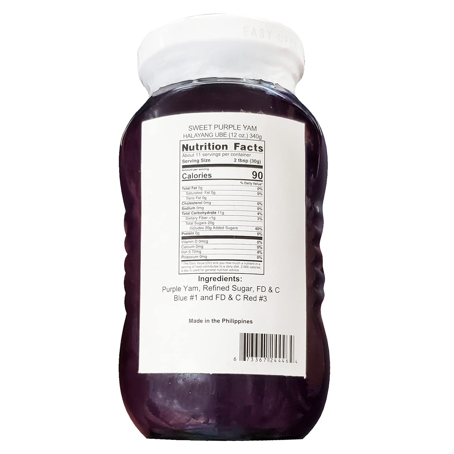 Masagana Ube Sweet Purple Yam Spread (2 Pack, Total of 24oz)