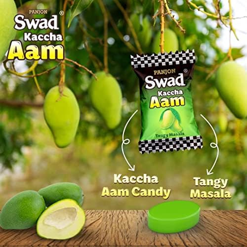 Swad Kaccha Aam Candy, Tangy Raw Mango 150 Toffee Jar