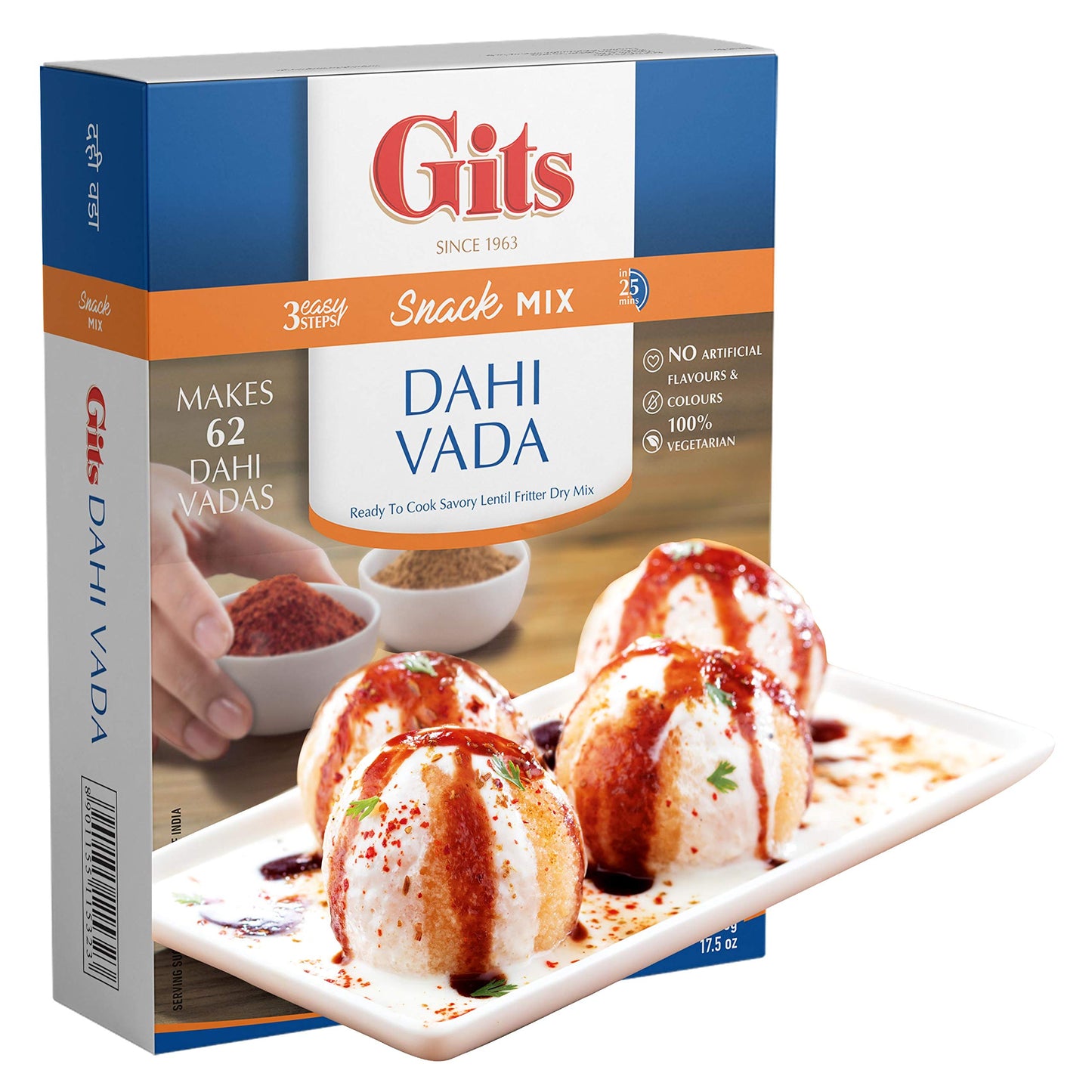 Gits Dahivada Mix, 3000g (Pack of 6 X 500g Each)