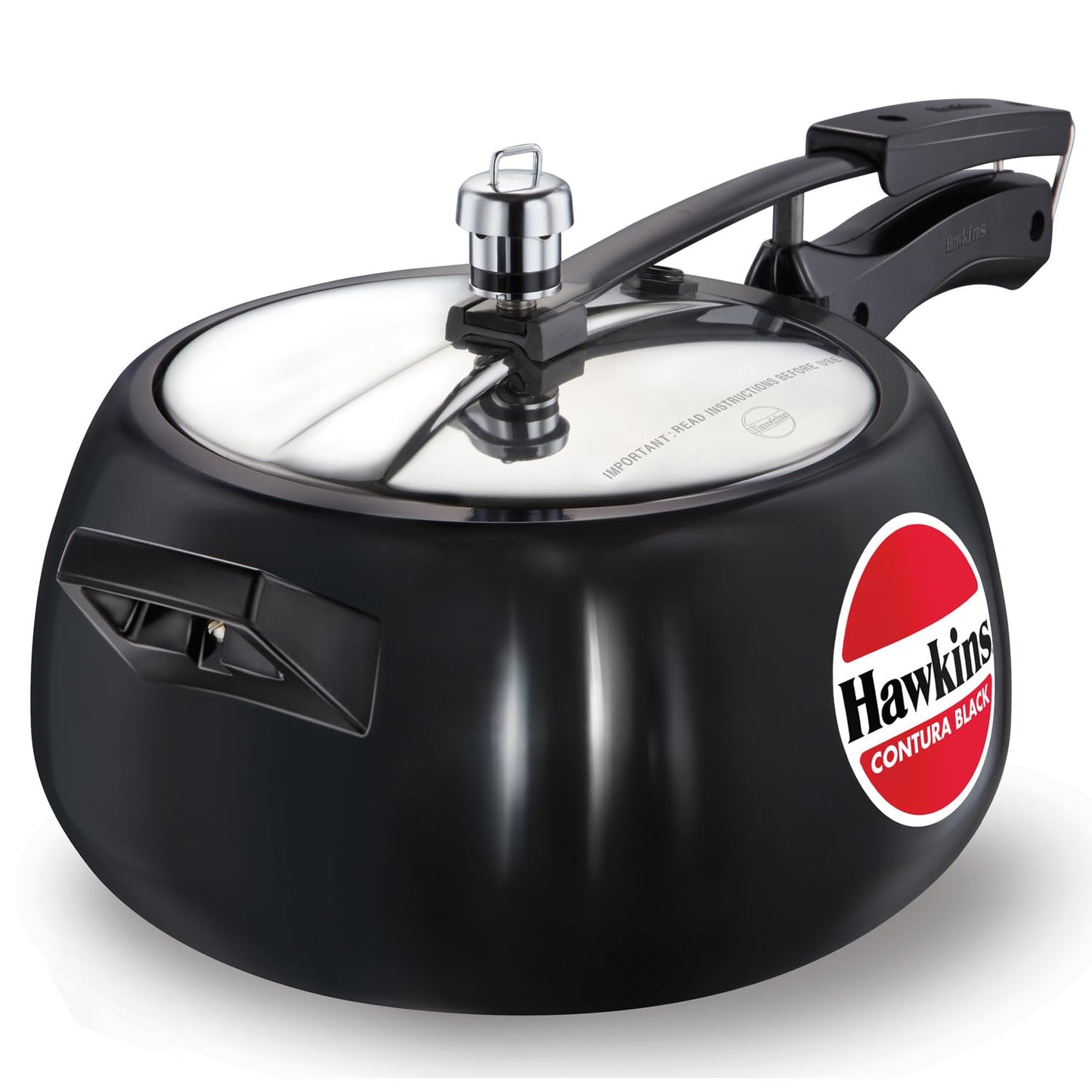 Hawkins CB50 Hard Anodised Pressure Cooker, 5-Liter,Black