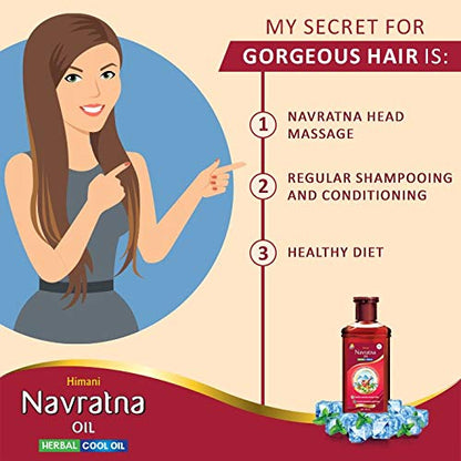 Emami / Himani Navratna Ayurvedic Herbal Hair (MultiPurpose) Oil 500ml by Navratna Hair Oil - Thanda Thanda Cool Cool