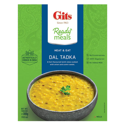 Gits Ready to Eat Dal Tadka, 1800g (Pack of 6 X 300g Each)