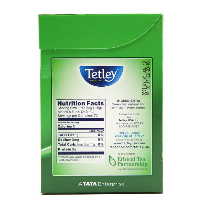 Tetley Green Tea, Honey, 72 Tea Bags