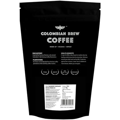 Colombian Brew Blueberry Chocolate Mocha Caf Latte, Instant Coffee Powder Pre-Mix (3 in 1) 1kg