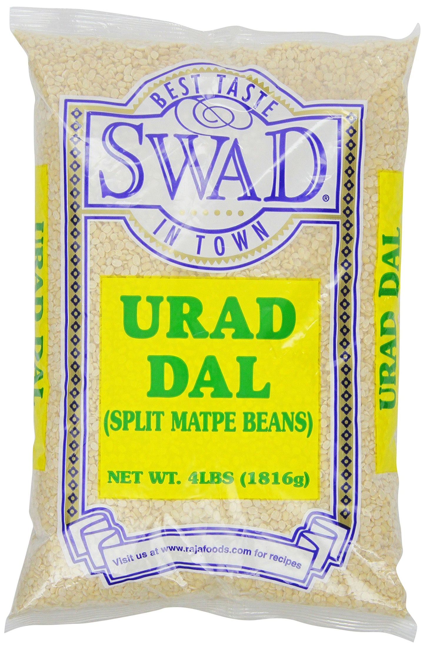 Swad Urad Dal ( Split Matpe Beans) 4 lbs - Dal Lentils
