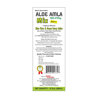 Basic Ayurveda Aloe Amla Mix Juice 480 Ml
