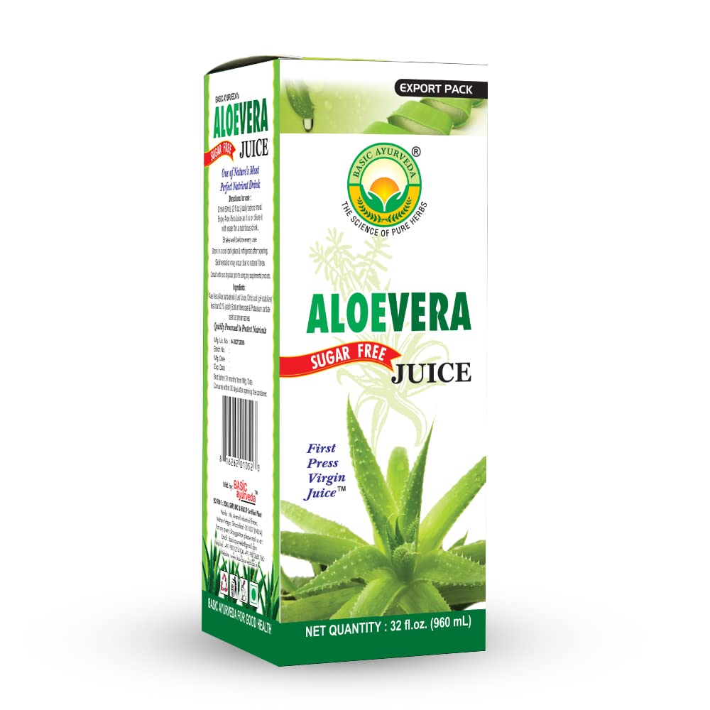 Basic Ayurveda Aloe Vera Juice Sugar Free 960 ml