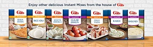 Gits Instant Mix Box - 600gm (Pack of 3 x 200gm ) | Ready to Cook Indian Breakfast/Lunch/Dinner/Snack Meal | No Artificial Colors, Flavors, Preservatives, 100% Vegetarian, Easy Recipe (Rava Idli)