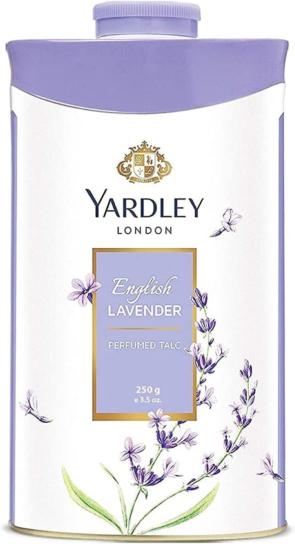 Yardley London Fresh Floral Fragrance Locked in a Fine & Silky Perfumed Talcum Powder (Yardley London English Lavender, Pack of 2 250Gram) - Skin Care