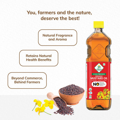 24 Mantra Organic Mustard Oil 1 Litre