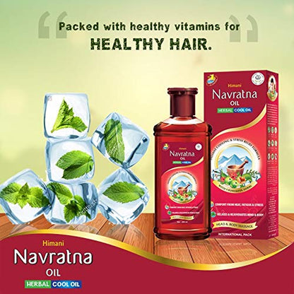 Emami / Himani Navratna Ayurvedic Herbal Hair (MultiPurpose) Oil 500ml by Navratna Hair Oil - Thanda Thanda Cool Cool