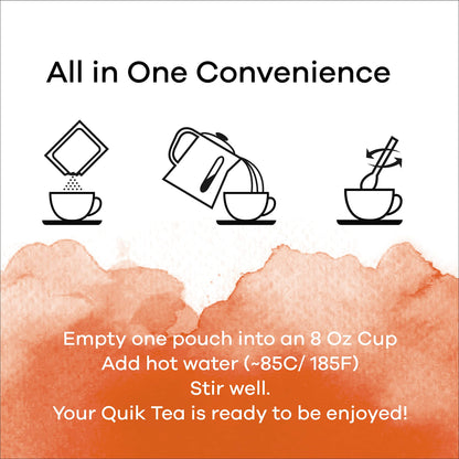 Quik Tea Turmeric Ginger Chai UNSWEETENED 10 pouches
