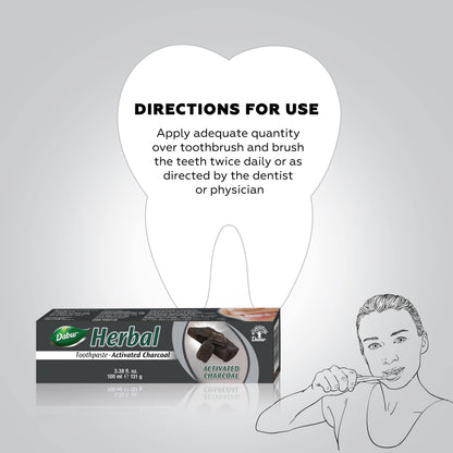 Dabur Herbal Activated Charcoal Toothpaste 100ml