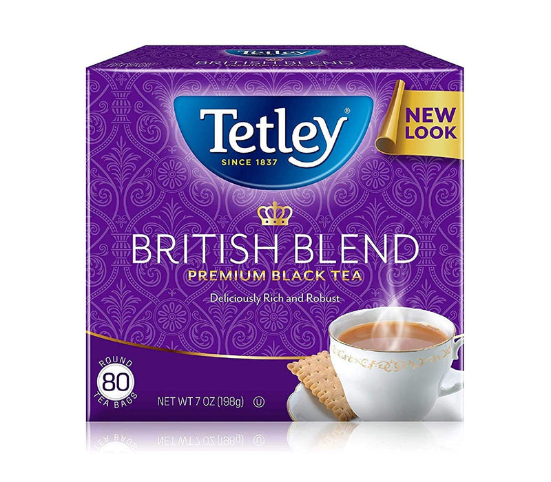 Tetley British Blend Premium Black Tea, Rainforest Alliance Certified, 80 Tea Bags (Pack of 4)