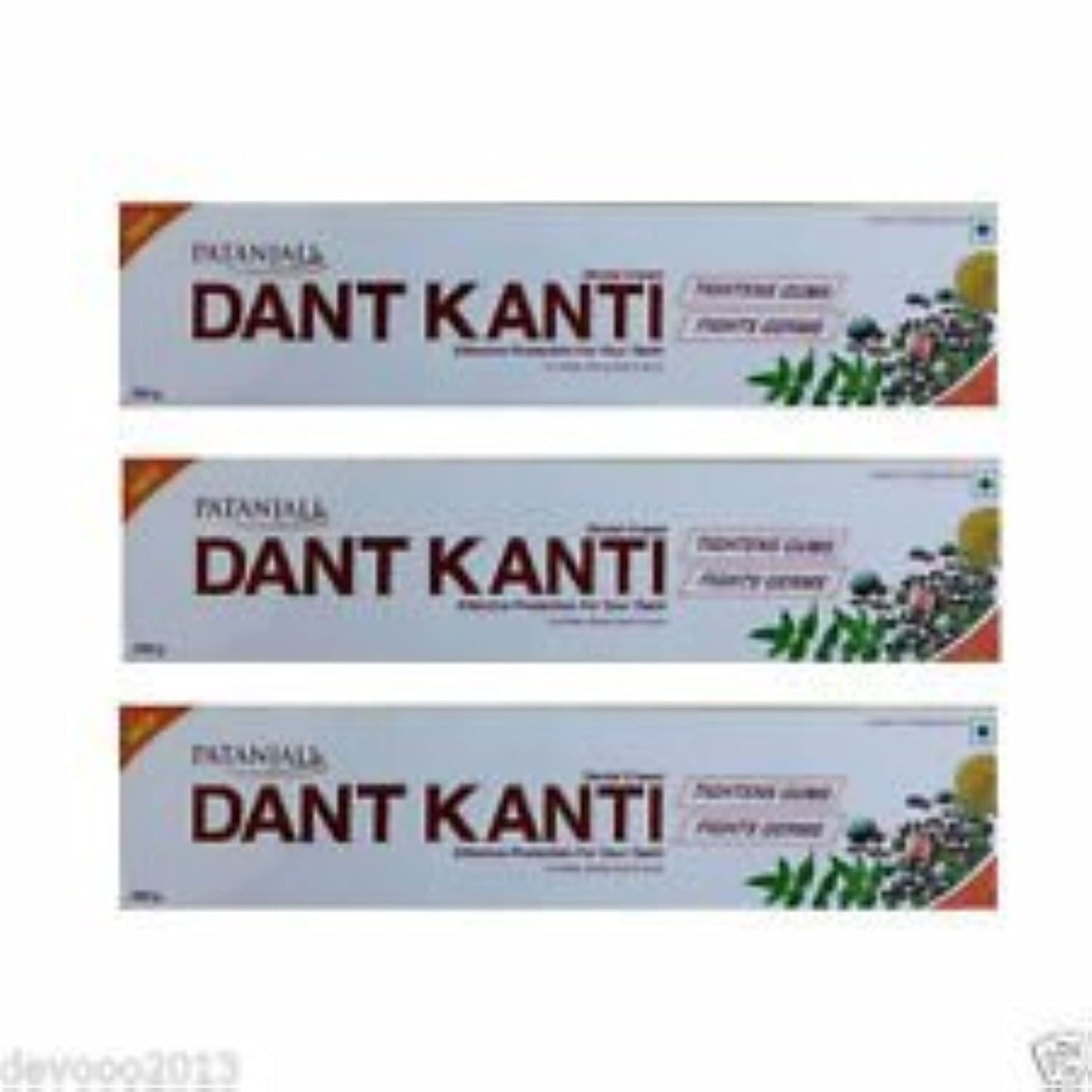 Patanjali Dant Kanti Dental Natural Cream -200g Pack of 3 - Bath & Shower