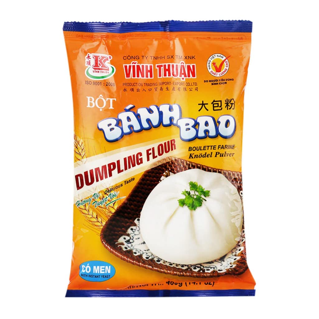 Vinh Thuan  Dumpling Flour Mix  Vietnamese Bot Banh Bao  1 Bag (14.1oz, Pack of 3)