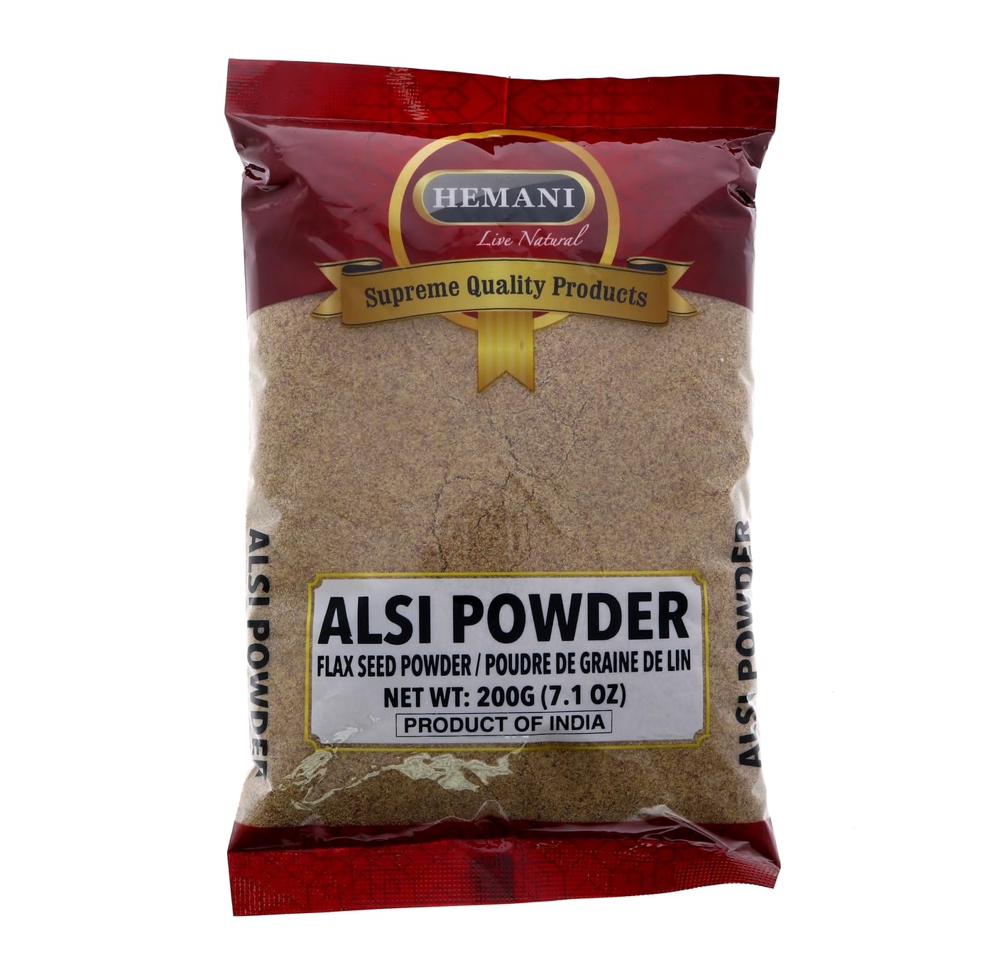 Flax Seeds Powder (Alsi, Linum usitatissimum) - 200g (7.1 oz) | All Natural, Gluten Friendly & Non-GMO - Vegan - Indian Origin