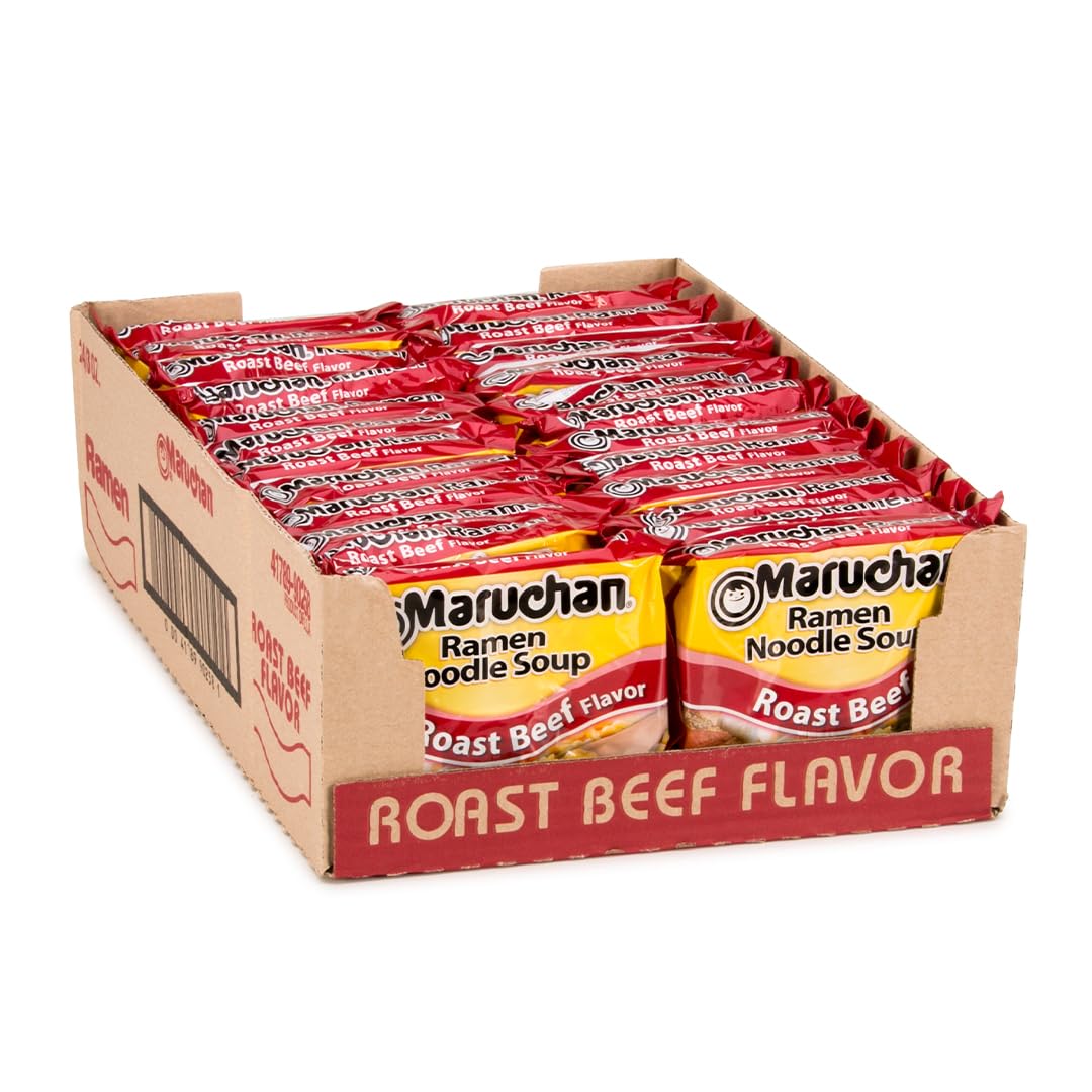 Maruchan Ramen Roast Beef, 3 Oz, Pack of 24