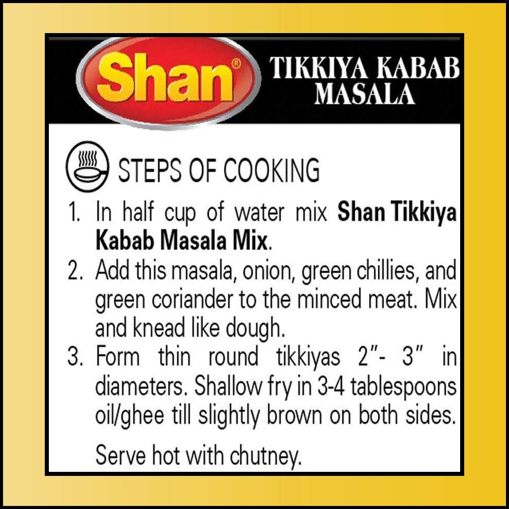Shan Seasoning Mix -tikkiya Kabab Masala 50 gms - Shan Masala