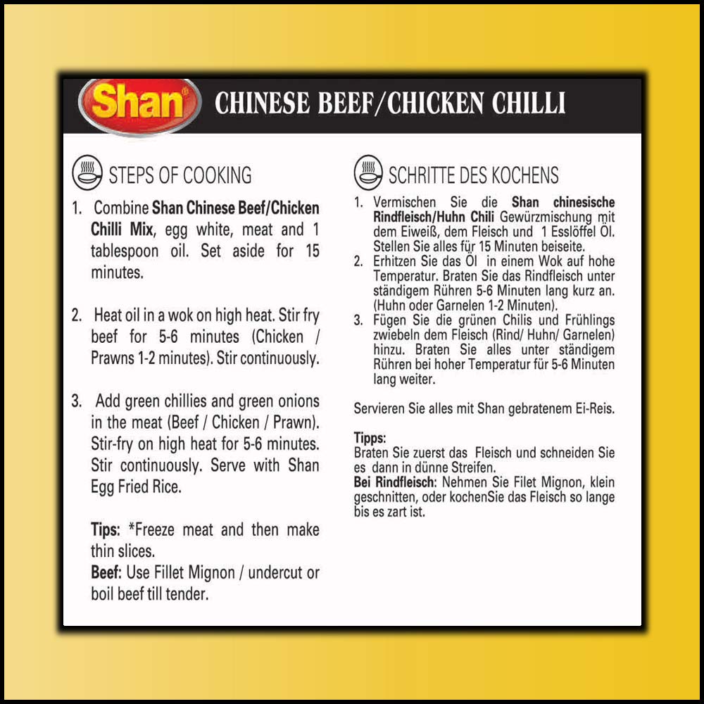 Shan Chinese Beef/Chicken Chilli Oriental Seasoning Mix 1.76 oz (50g) - Spice Powder for Stir Fried Spicy Meat (1.76 Ounce (Pack of 1))