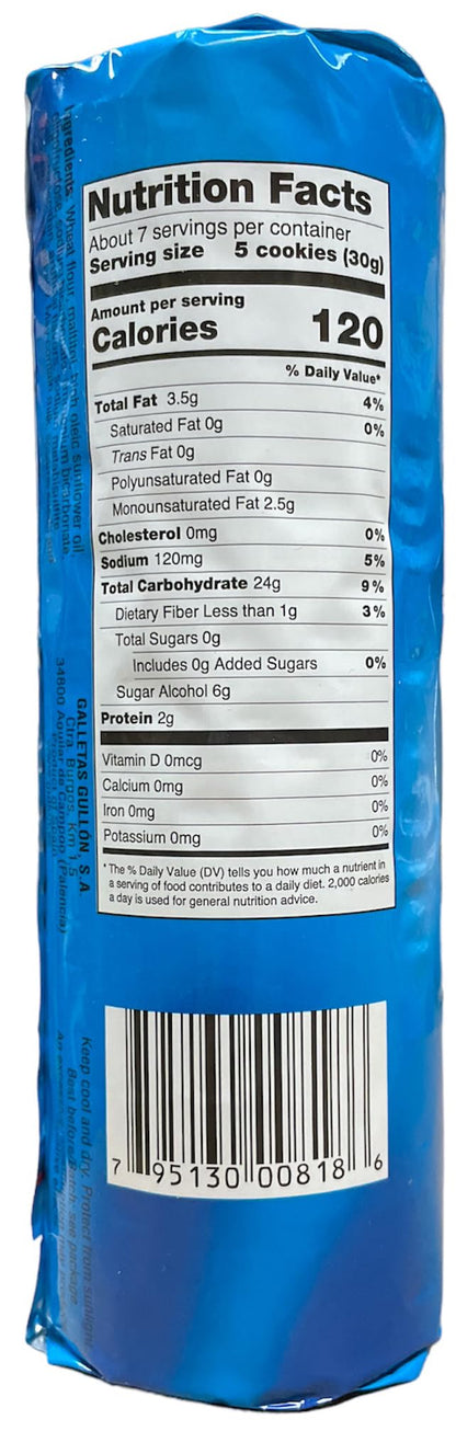 Gullon Maria Buscuits Sugar Free Cookies - No Cholesterol, 0 trans fat - 7 Ounce - Pack of 3