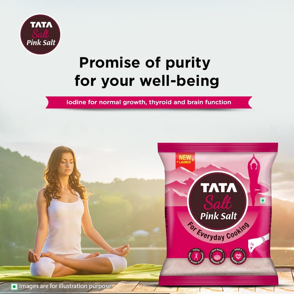 Tata Salt Pink Salt | With 100% Natural Sendha Salt | Rock Salt for Everyday Cooking | Iodized Rock Salt | 1kg