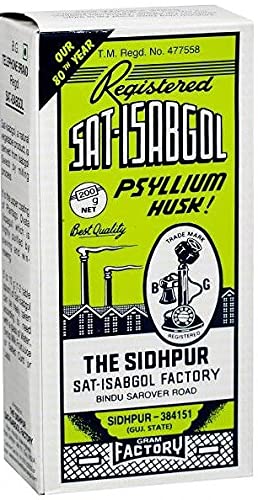 Sat Isabgol 200g - Also Known as Psyllium Husk - Supports Digestive Health - Smooth and Effective Relief from Constipation (Pack of 3)