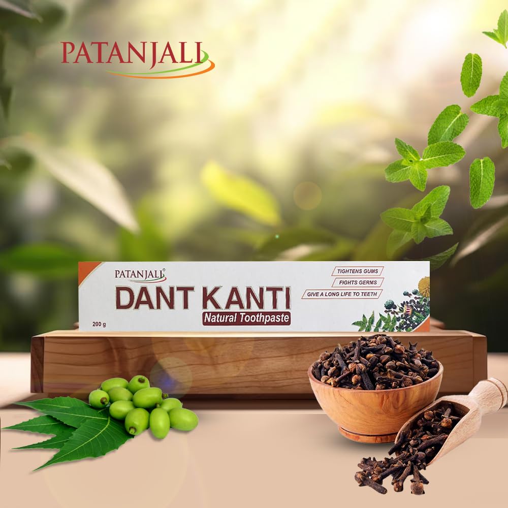 Patanjali Dant Kanti Toothpaste(Pack of 5 - 200g each) by Patanjali - Bath & Shower