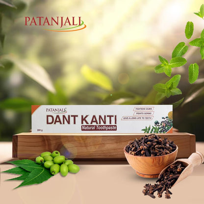 Patanjali Dant Kanti Toothpaste(Pack of 5 - 200g each) by Patanjali - Bath & Shower
