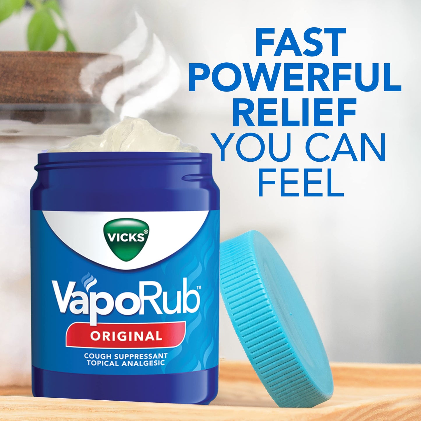 Vicks VapoRub, Chest Rub Ointment, Relief from Cough, Cold, Aches, & Pains with Original Medicated Vicks Vapors, Topical Cough Suppressant, 1.76 Ounce (Pack of 3)