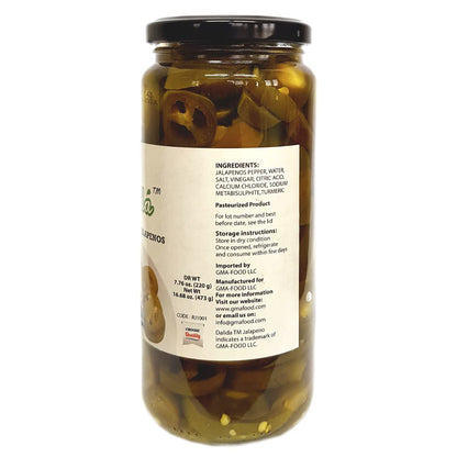 Dalida - Nacho Sliced Jalapenos, 16.6 Oz (Pack of 1)