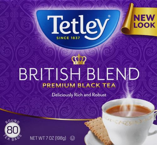 Tetley British Blend Premium Black Tea Bags, 80 Tea Bags