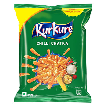 Kurkure Chilli Chatka Indian Chips Pack of 3