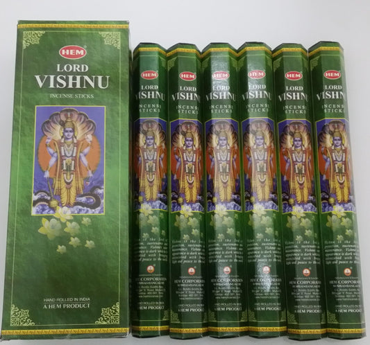 Hem Lord Vishnu Hexa Incense Stick, 6packs X 20 Sticks= 120 Sticks