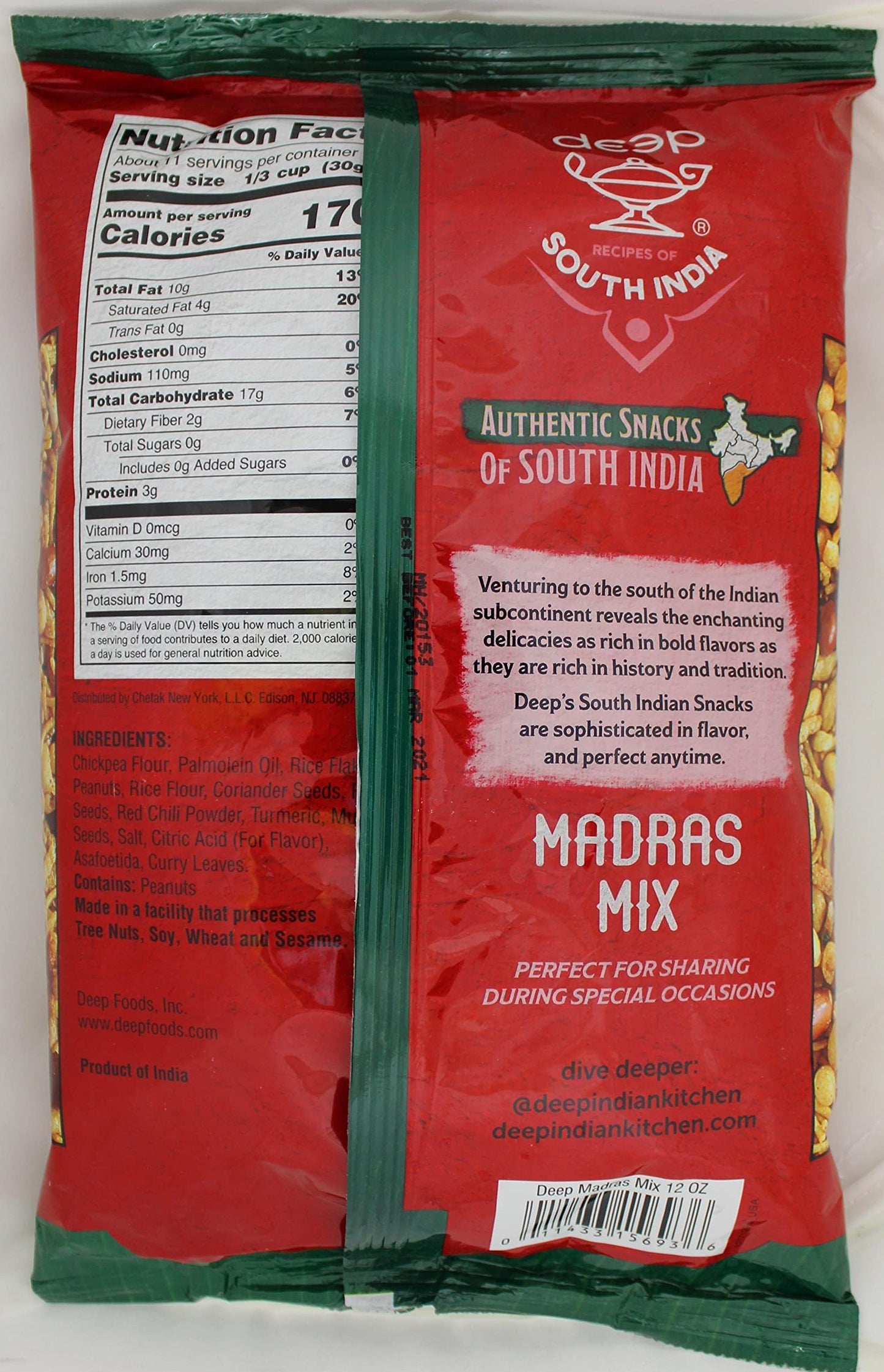 Deep South India- Madras Mix 340 gms