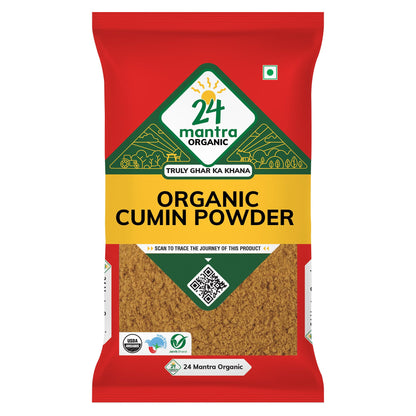 24 Mantra Organic Cumin Powder/Zeera Powder/Jeelakarra - 100% Organic | Chemical Free & Pesticides Free | Unadulterated | Rich & Strong Flavour 7 Oz