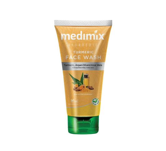 Medimix Ayurvedic Turmeric Face Wash with Turmeric and Argan Oil for Bright and Clear Skin (150 ml)