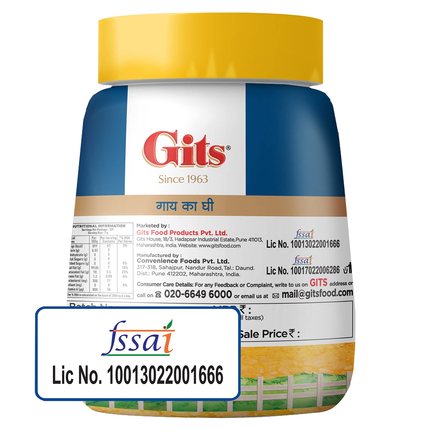 Gits Pure Cow Ghee Jar (2x1L Each)