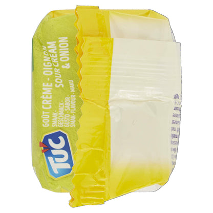 TUC Crackers | TUC Biscuits | Crispy Salted Crackers with Sour Cream & Onion Flavor | LU Cookies | 3.52 Ounce Total Weight