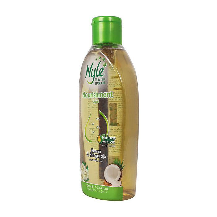 Nyle Nourishment Hair Oil with goodness of natural extracts of Coconut, Henna and Bringaraja (300ml)(10.14 fluid ounces)