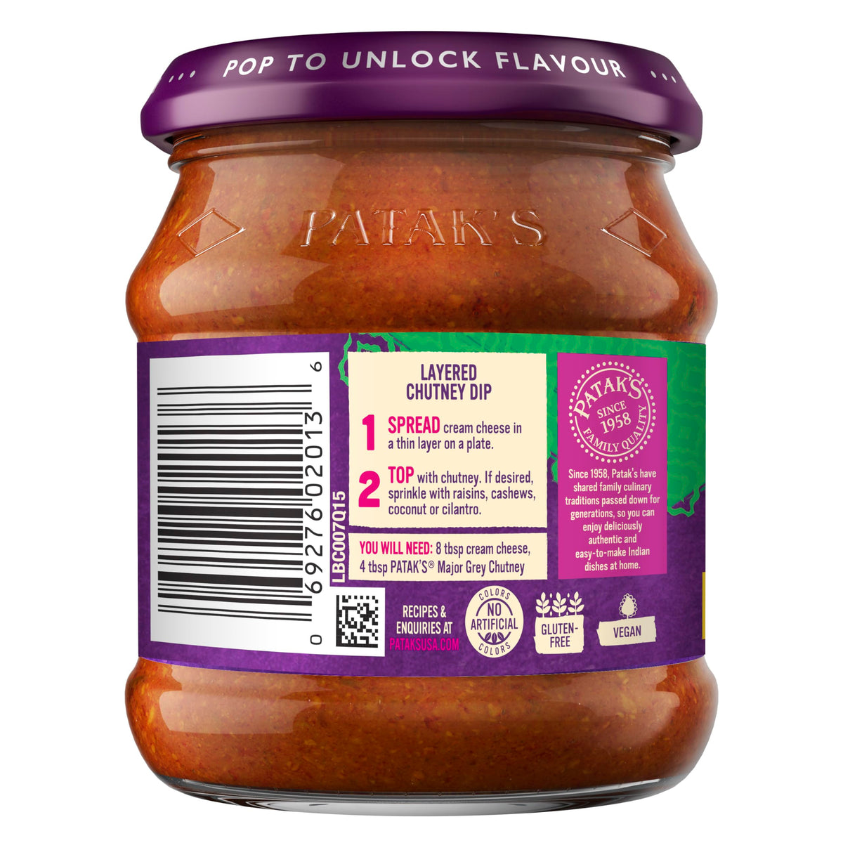 Patak's Major Grey Chutney, 12 Fl Oz