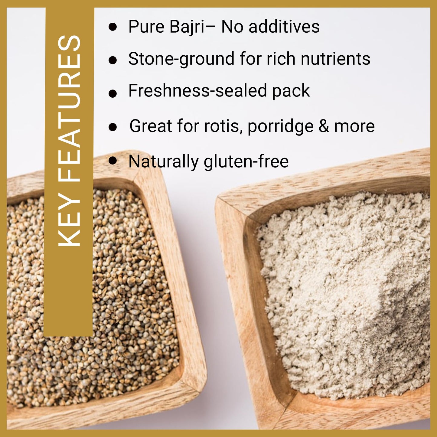 Jalpur Bajri Flour 2 lbs - Cooking Oil