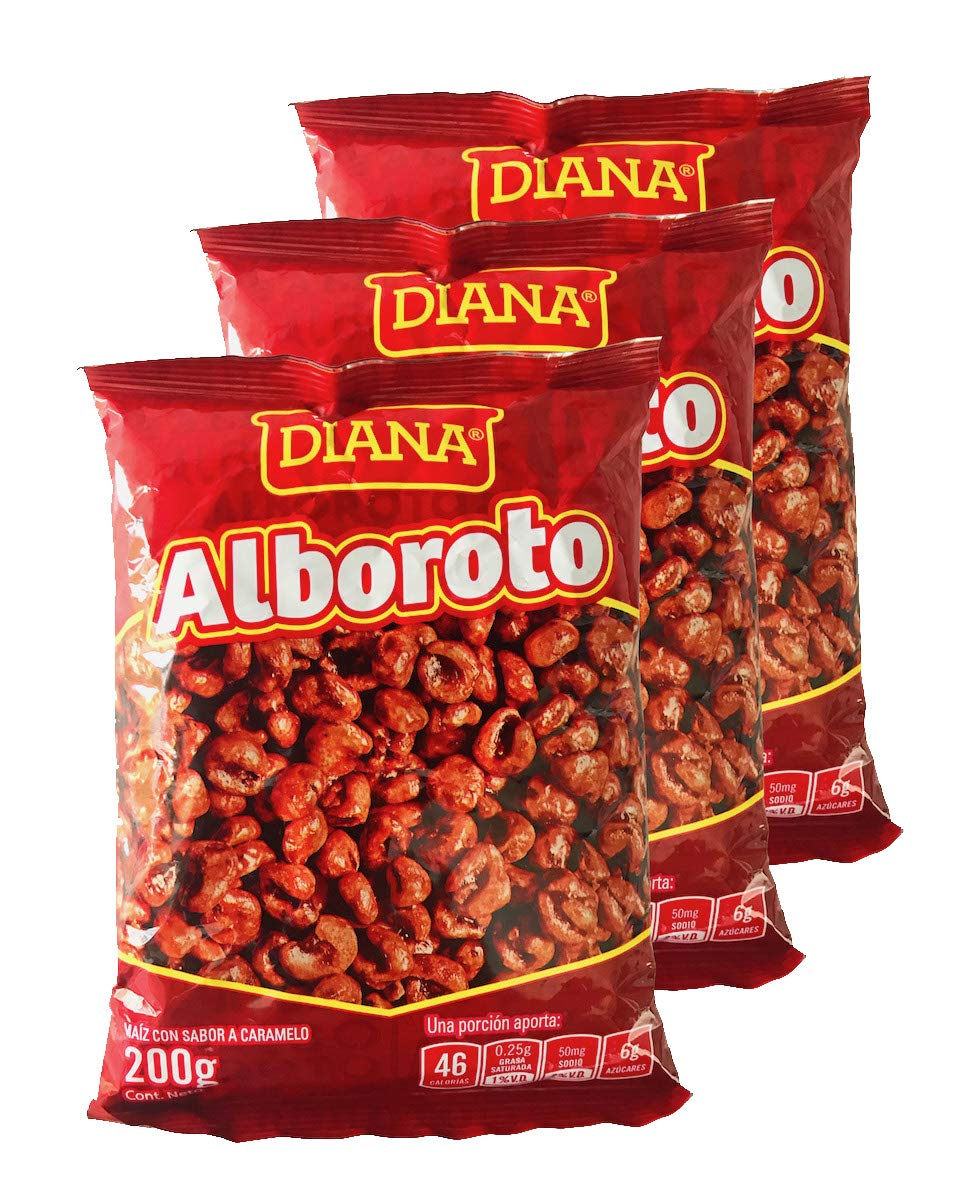 Diana - Alboroto Caramel Corn - 7.05 oz / 200 gr - 3 Pack