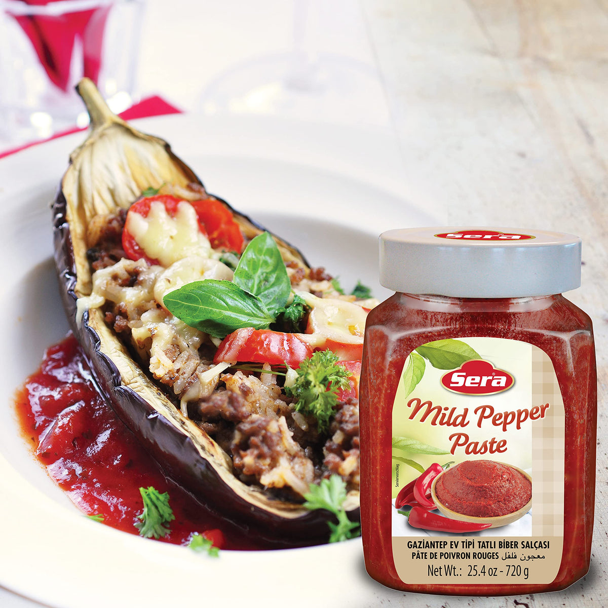 Sera Mild Pepper Paste 25.4 Oz Jar (6 PACK) | No Sugar | No Artificial Preservatives | Add a Unique, Peppery and Spicy Flavor to Your Dishes | Great as a Spread or In Sandwiches!