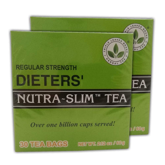 Triple Leaves Brand Nutra-Slim Tea (30 Tea Bags), Regular Strength Dieters Tea - Dietary Detox Tea