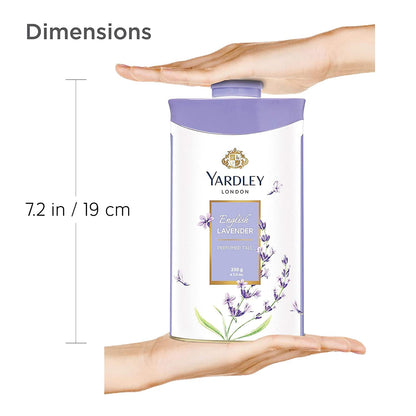 Yardley London Perfumed Fresh Floral Fragrances Locked in a fine & Silky Talcum Powder (Yardley English Lavender Perfumed Talc - 250gm, Pack of 1)...